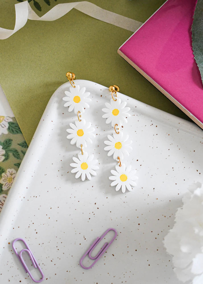 Daisy Chain Earrings - Acrylic