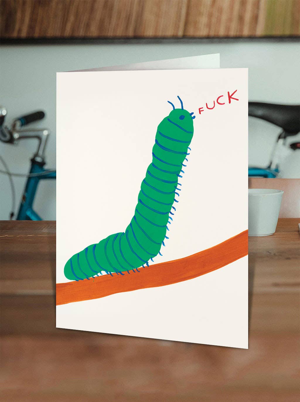 Funny Greetings Card By David Shrigley - Caterpillar