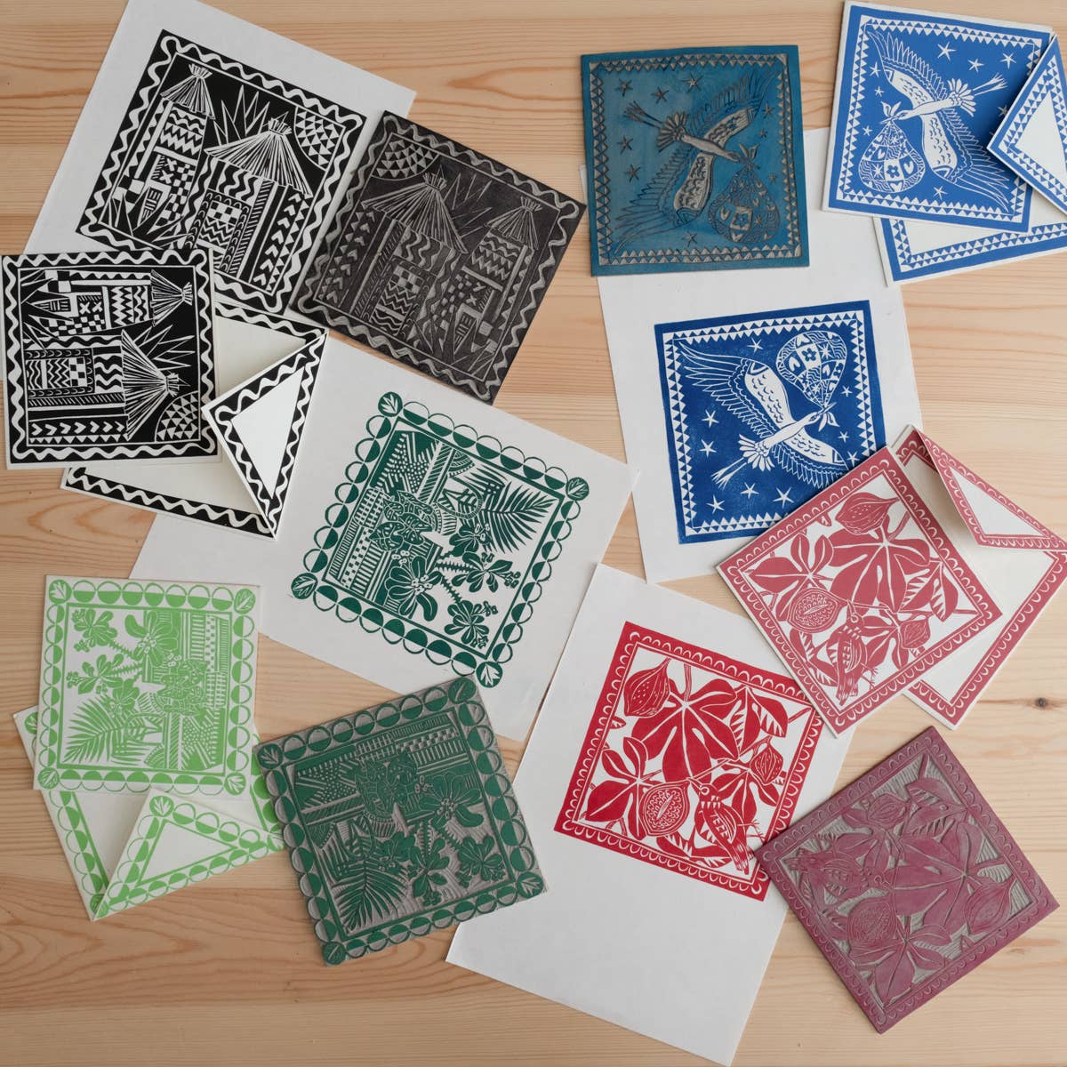 Hand Printed Greetings Cards