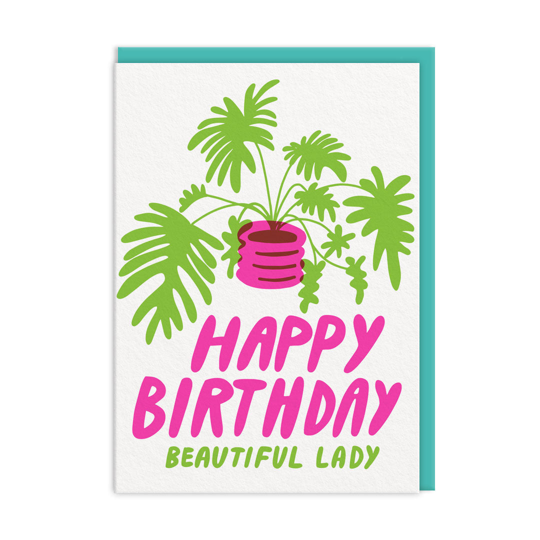 Beautiful Lady Happy Birthday Card