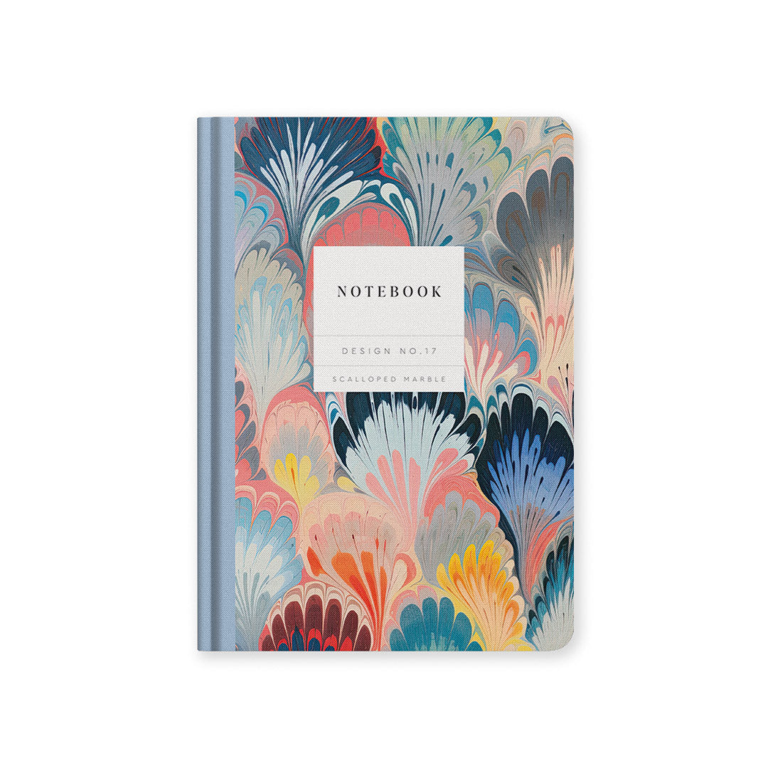 Design No.17 Scalloped Marble Kaleido Hardback Notebook (A5)(10589)