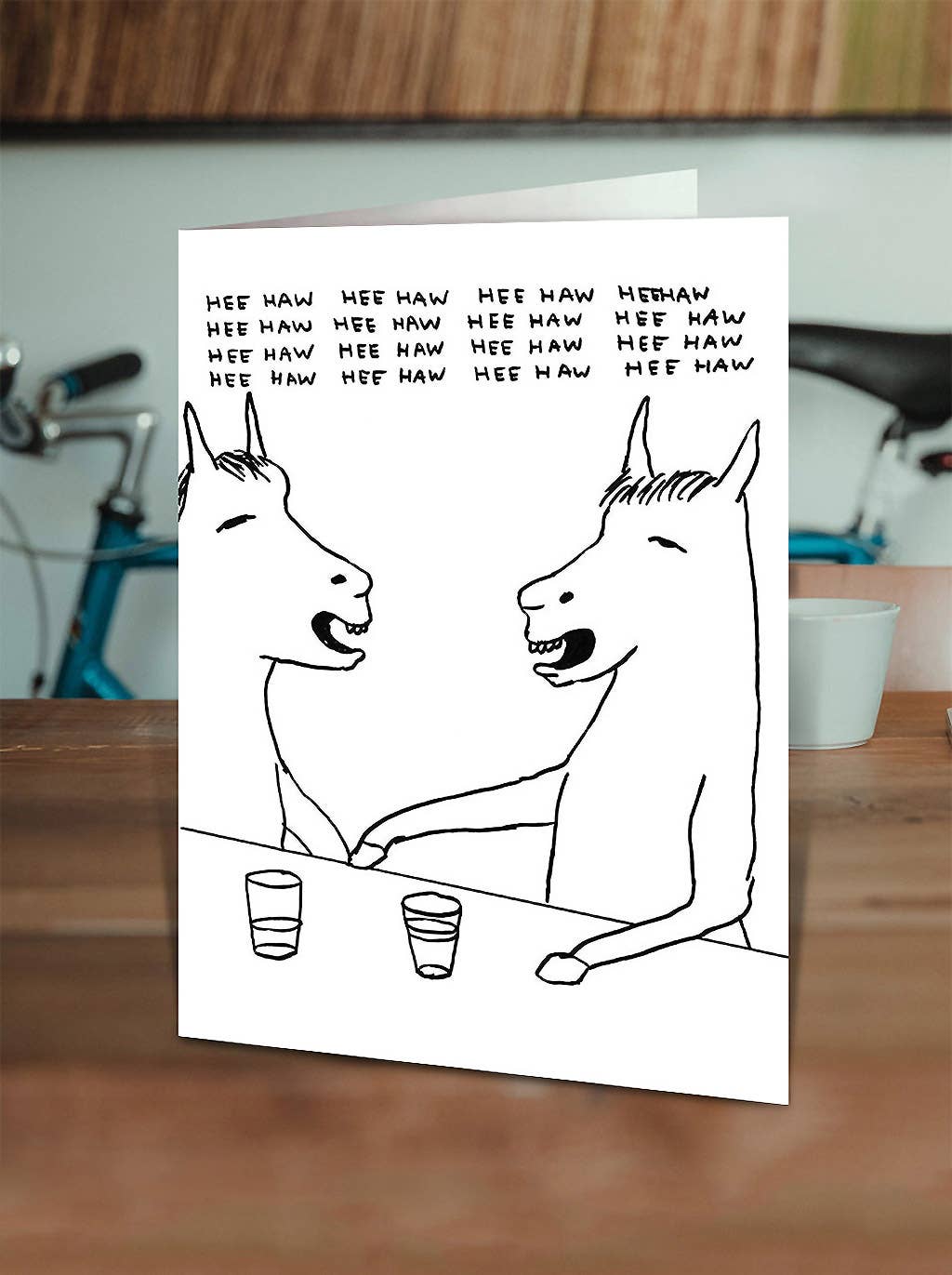 Funny David Shrigley Greetings Card - HeeHaw