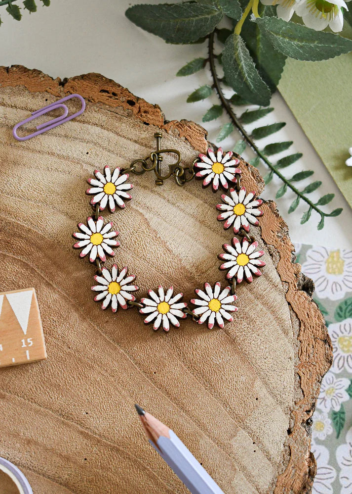 Daisy Chain Bracelet - Wood