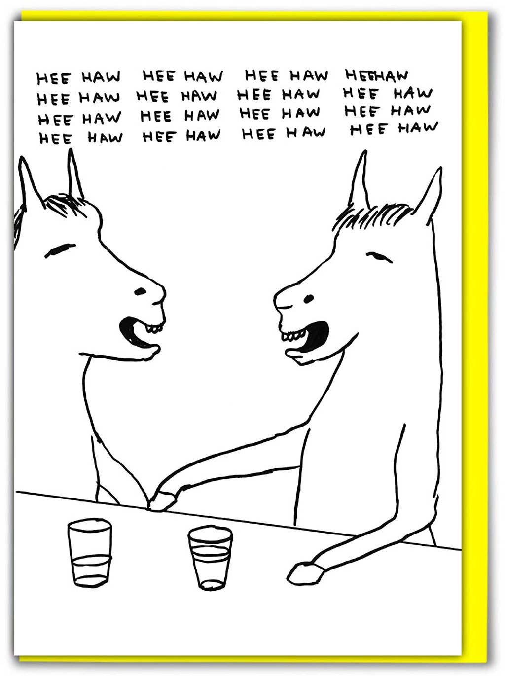Funny David Shrigley Greetings Card - HeeHaw