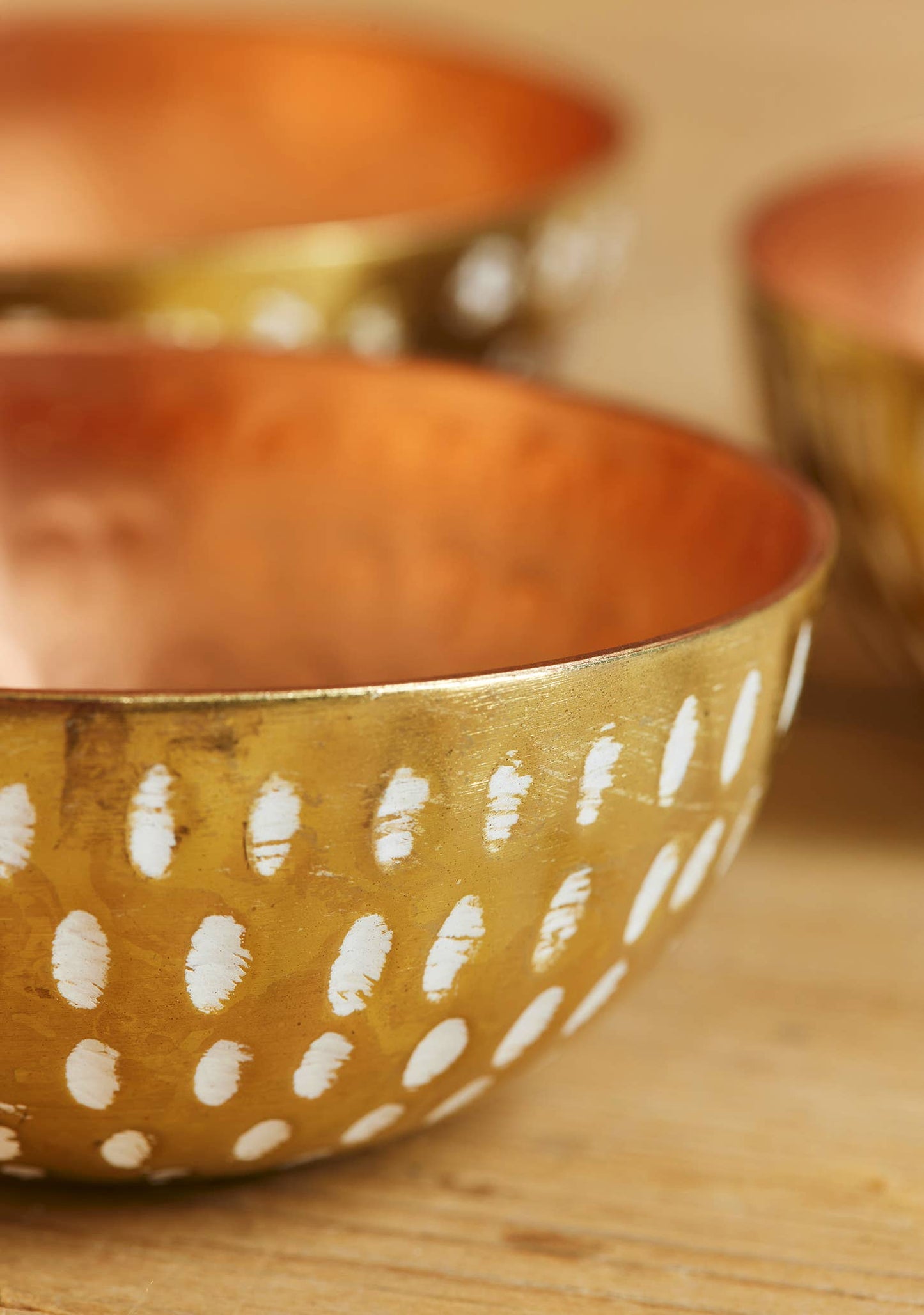 Hammered Bowl Brass Plated