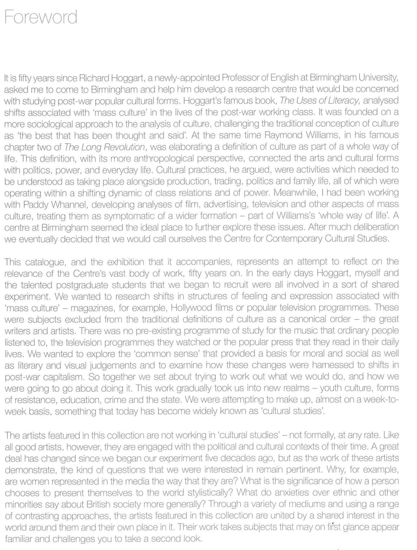 Centre for Contemporary Cultural Studies: 50 Years On