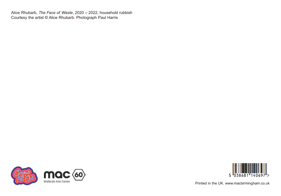 Face of Waste Grayson’s Art Club Postcard