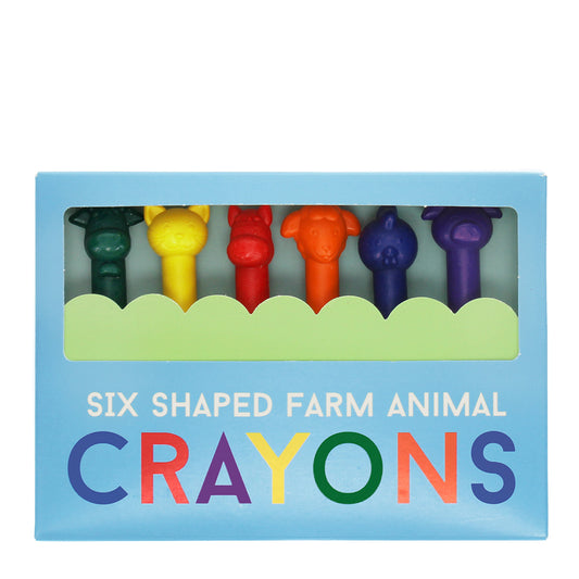 Animal head crayons (set of 6)
