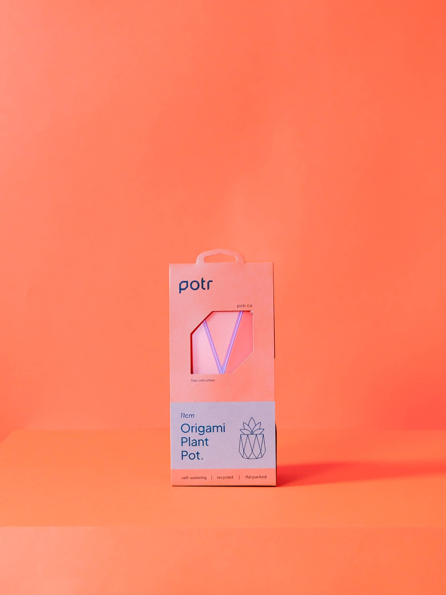 11cm Self-watering POTR | Coral Orange