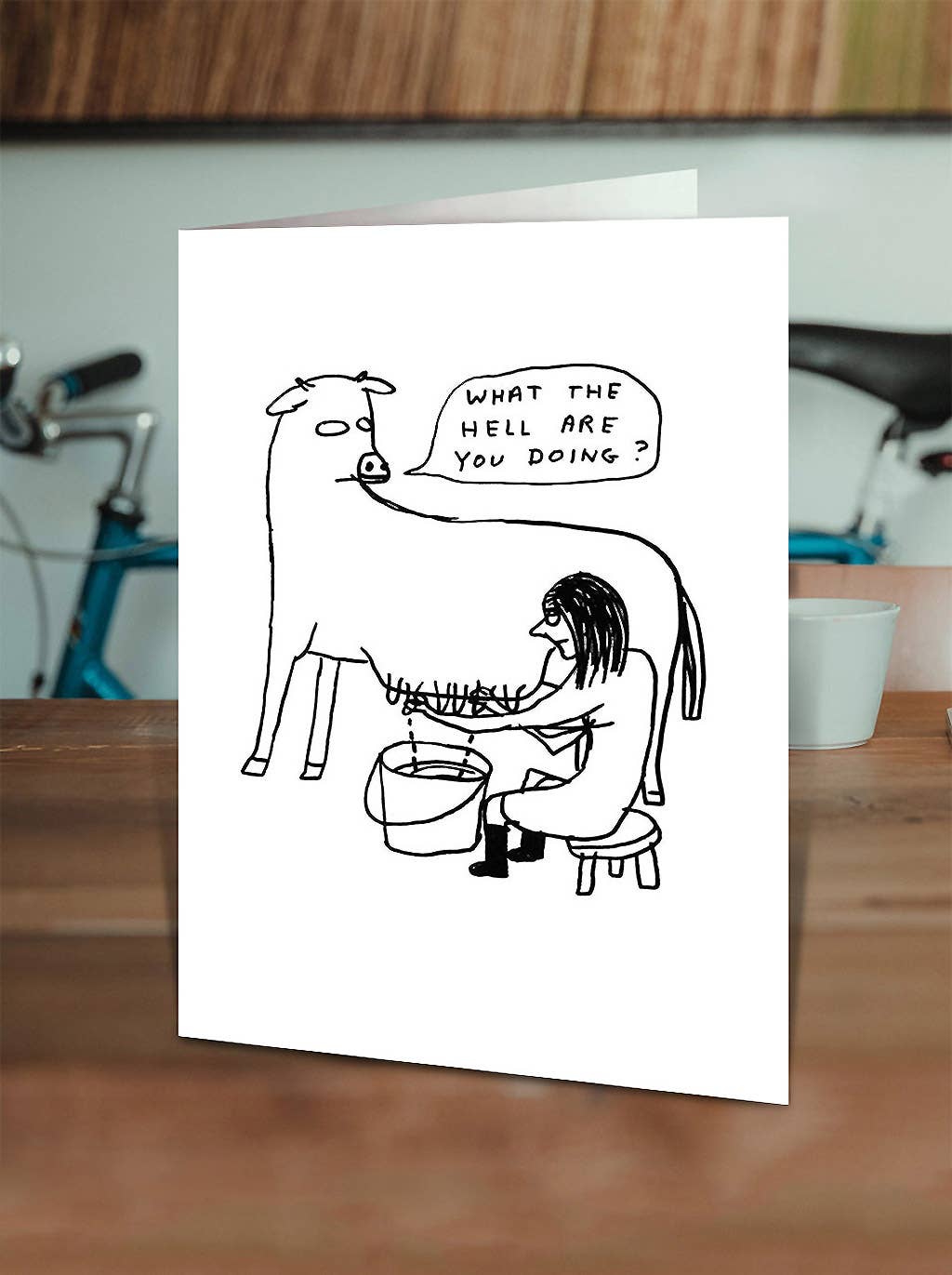 Funny David Shrigley Greetings Card - What The Hell Funny