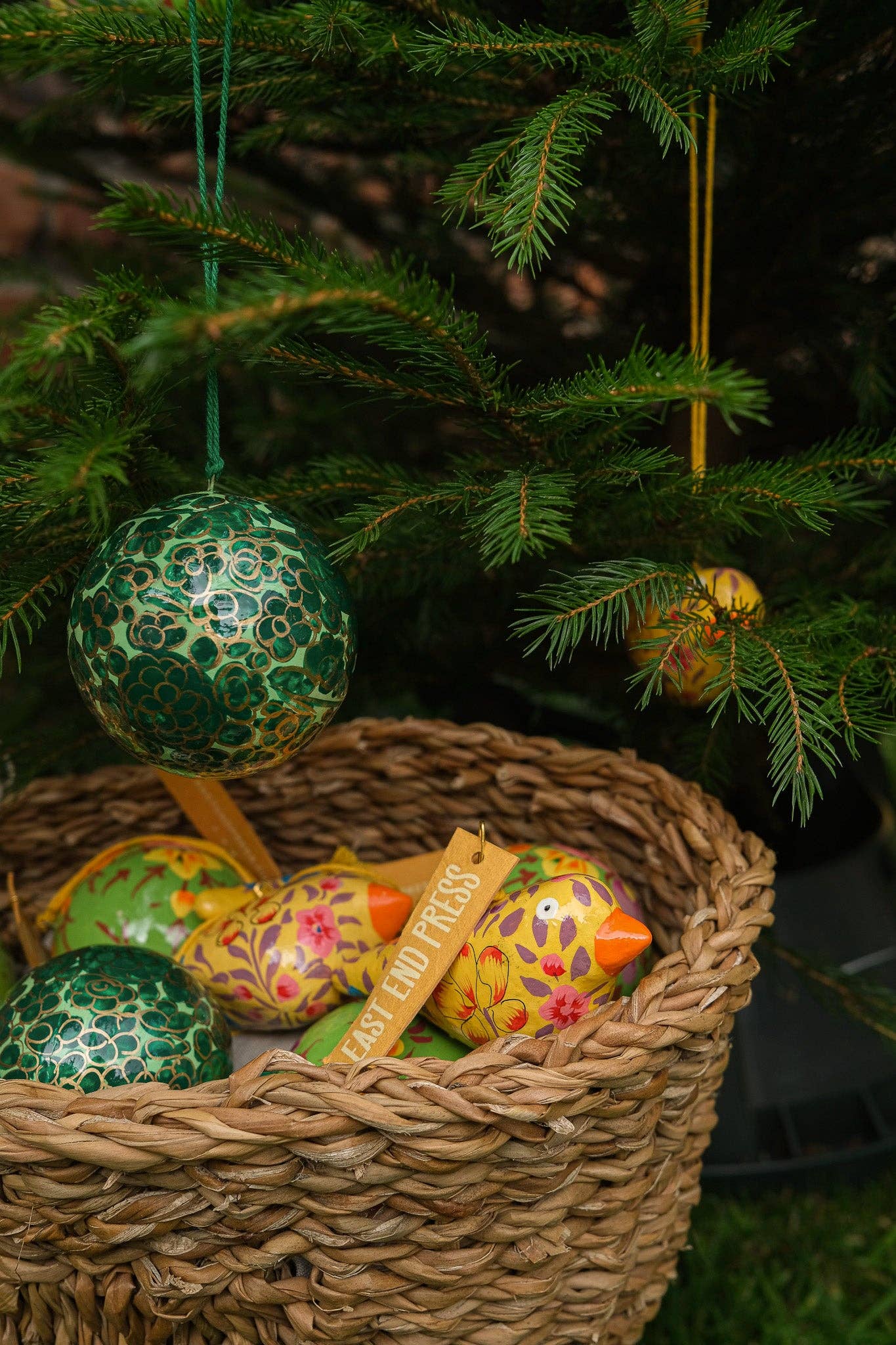 Emerald Green and Gold Bauble