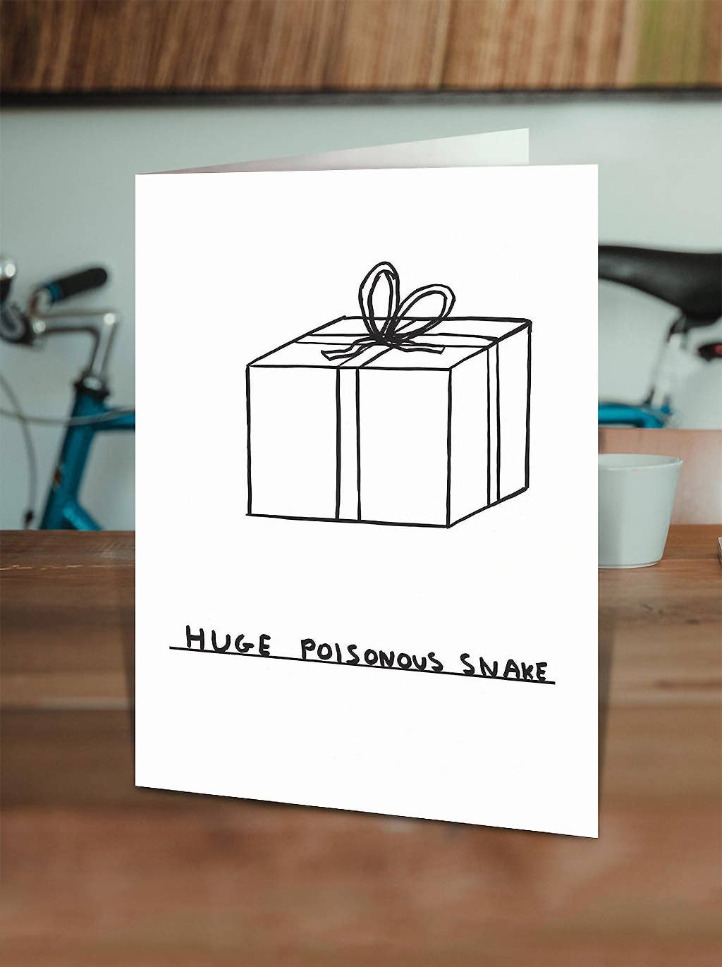 David Shrigley Funny Christmas Card - Huge Poisonous Snake