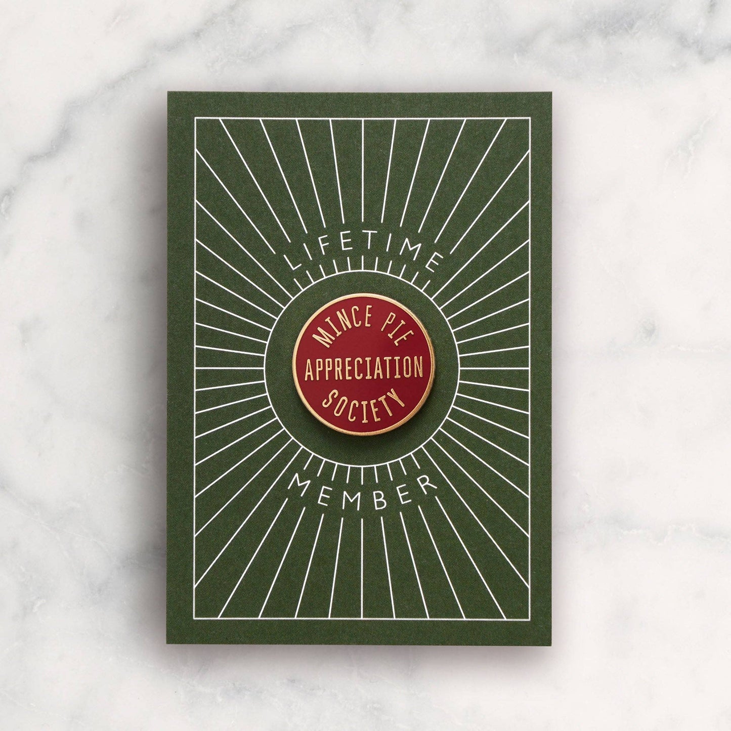 Mince Pie Appreciation Society - Burgundy - Enamel Pin