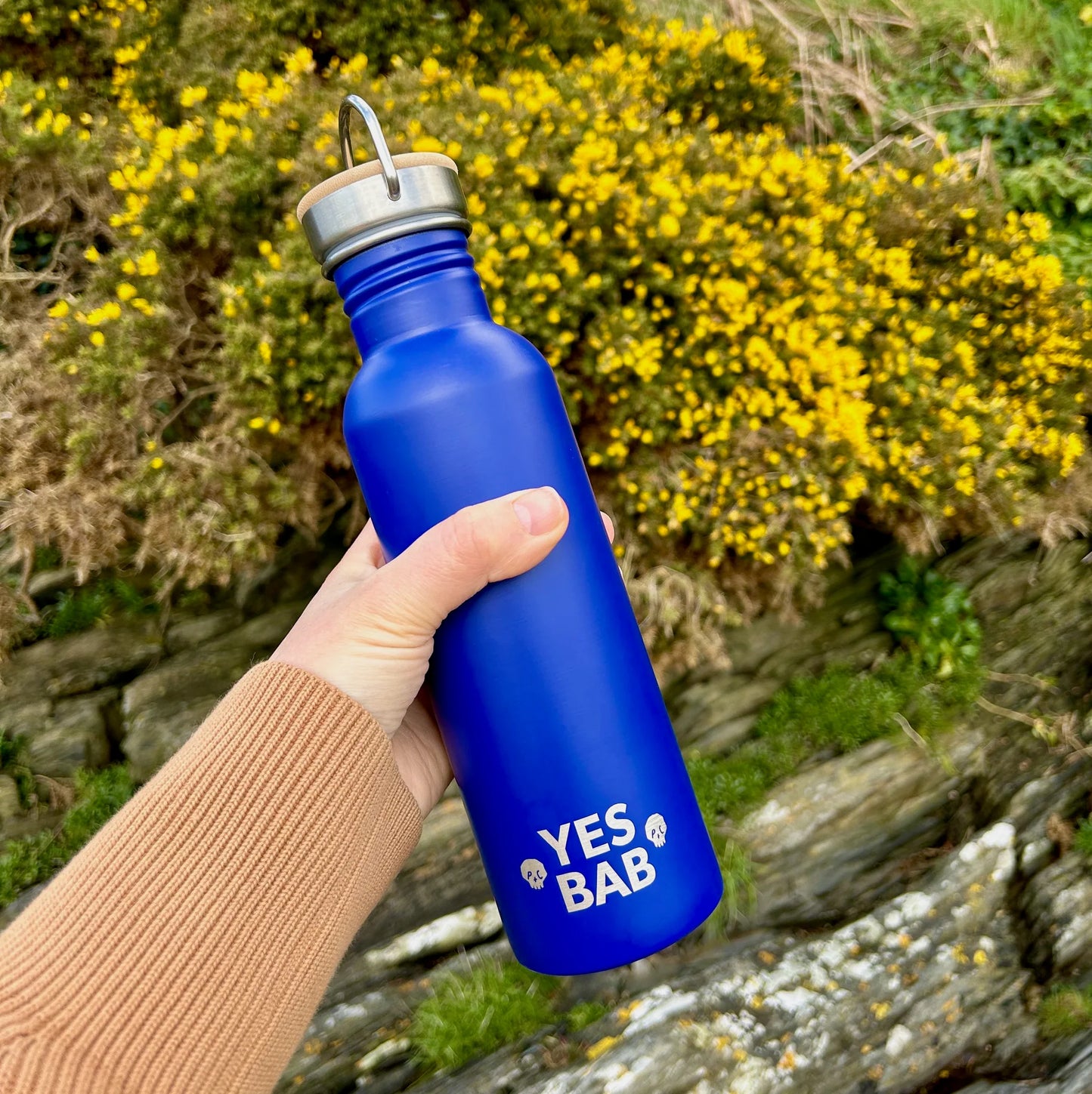 YES BAB Ultramarine steel water bottle
