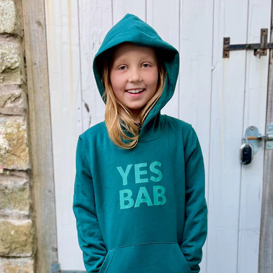 Yes Bab Hoodie Kids Teal