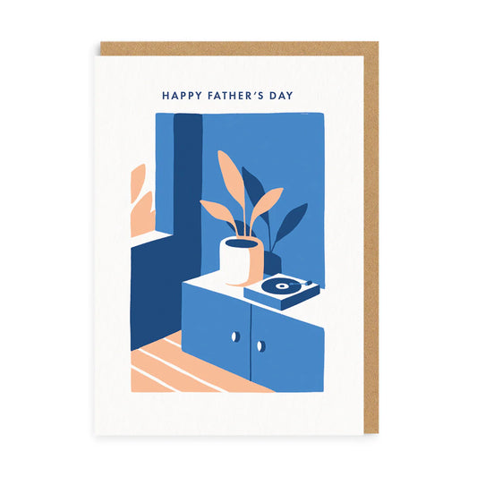 Record Player Father's Day Card Greeting Card