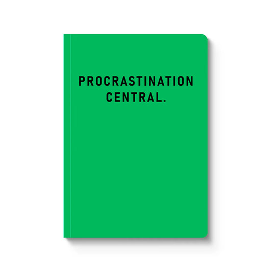 Procrastination Central Paperback Notebook