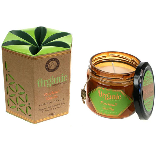 Soy candle Organic Goodness, Patchouli Vanilla.