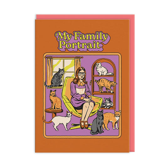 Family Portrait Cats Greeting Card
