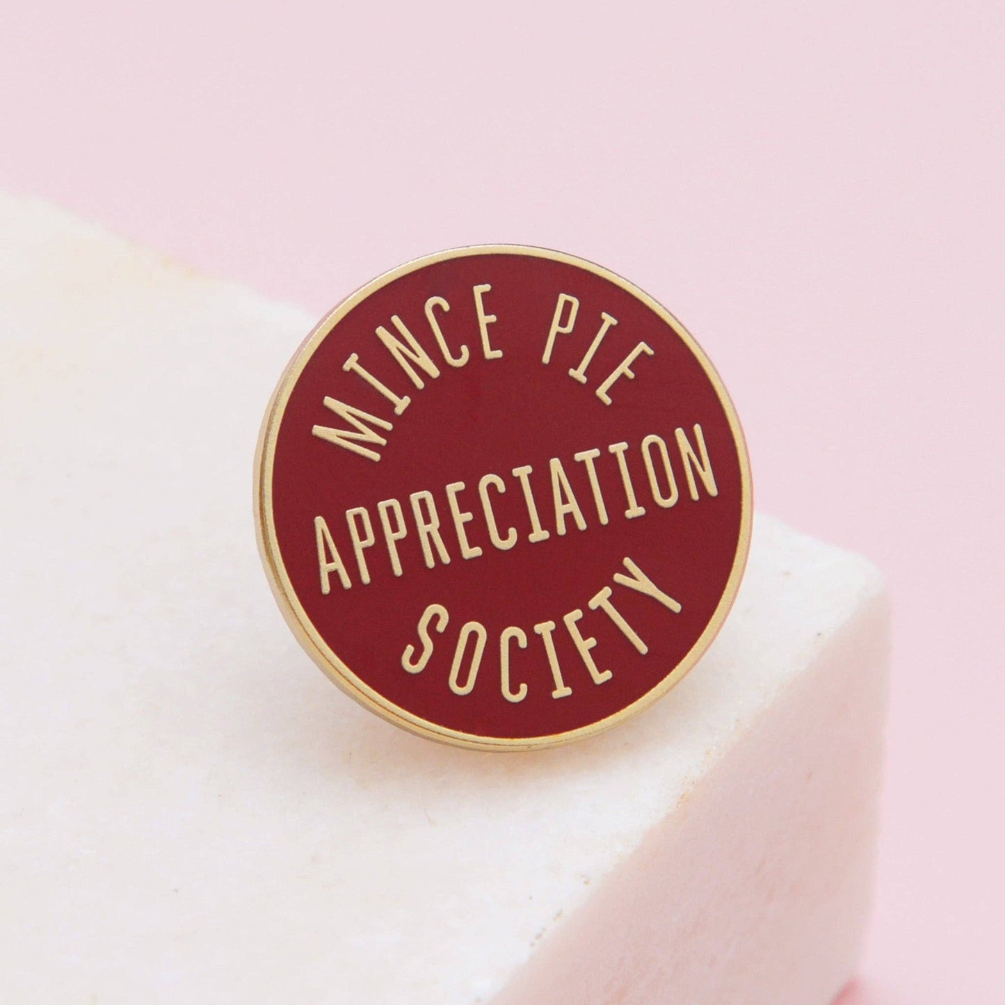 Mince Pie Appreciation Society - Burgundy - Enamel Pin