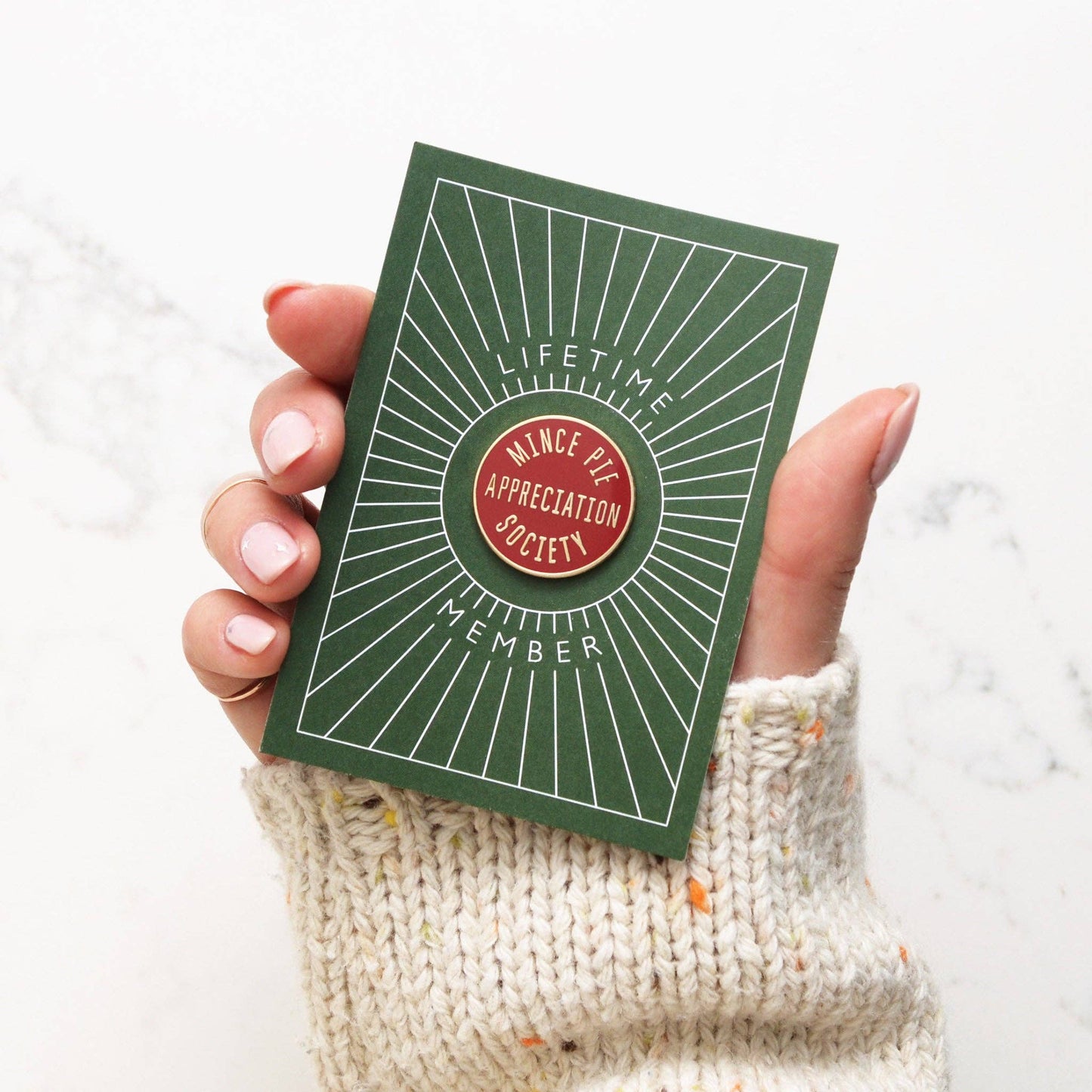 Mince Pie Appreciation Society - Burgundy - Enamel Pin