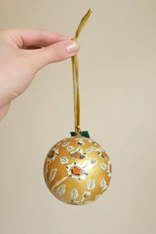 Gold and White Bauble