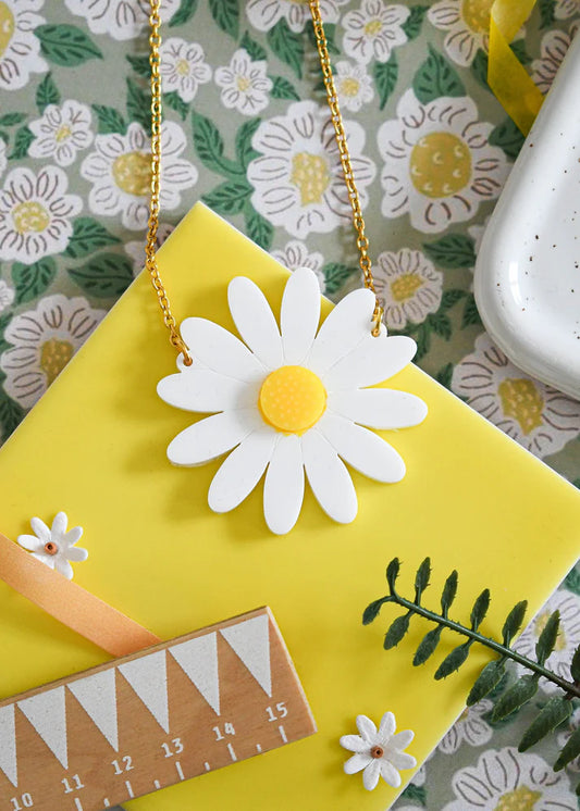 Big Daisy Necklace -  Acrylic