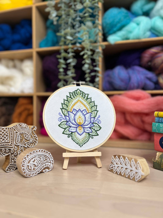 Indian Lotus Embroidery Craft Kit