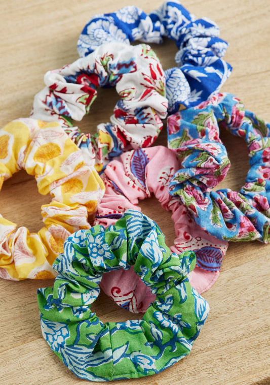 Block Print Scrunchie - Mixed Prints