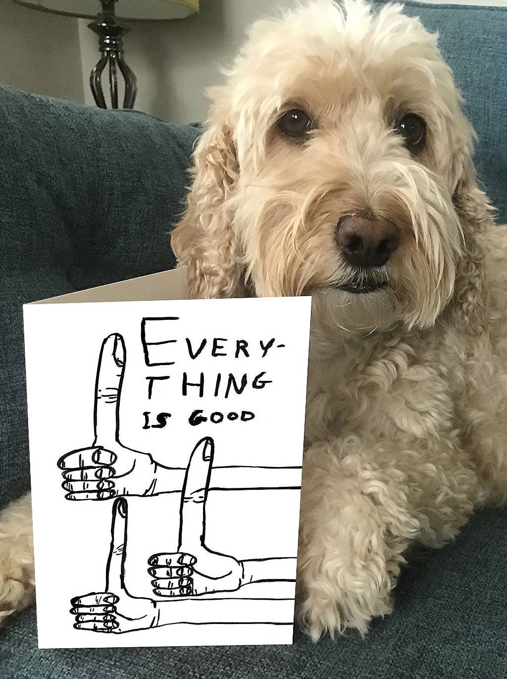 Funny David Shrigley Greetings Card - Everything Is Good