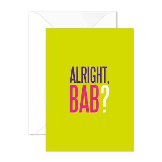 Alright, Bab? Postcard