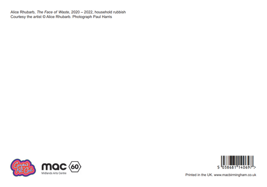 Face of Waste Grayson’s Art Club Postcard